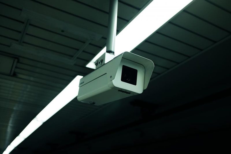 Ceiling-mounted surveillance camera